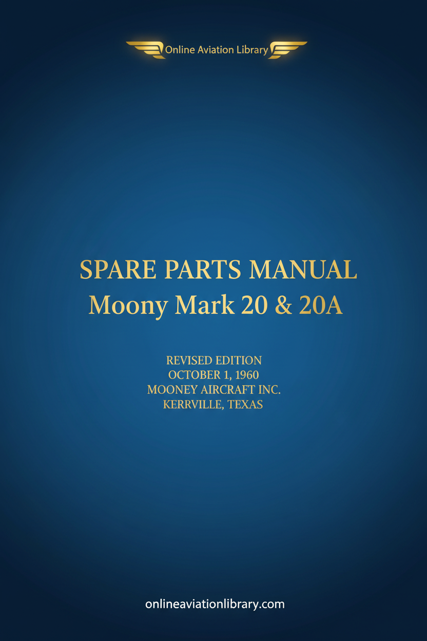 Mooney Mark 20 & 20A Standard Cover Page