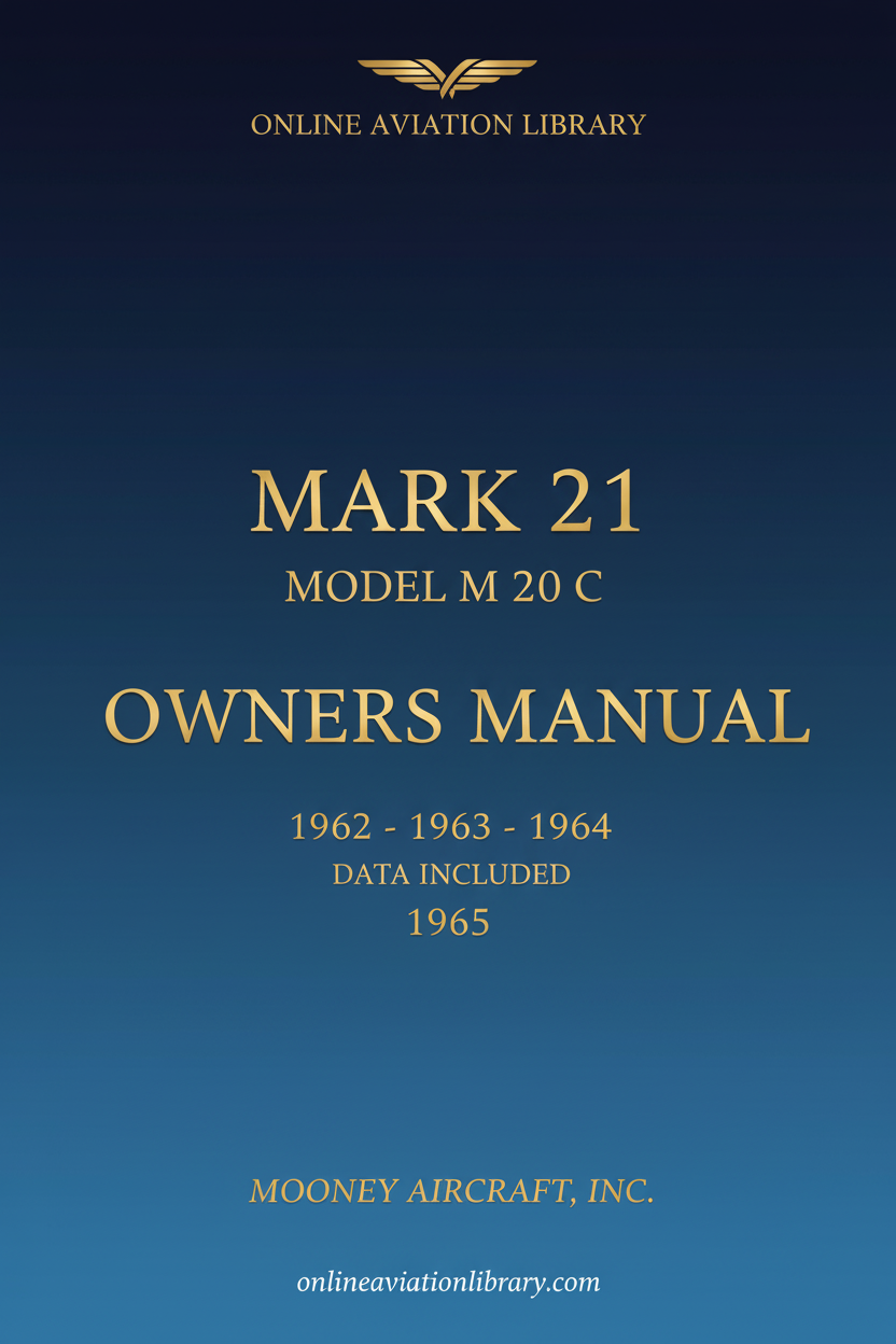 Mooney Mark 21 Model M 20 C Owners Manual Standard Cover Page