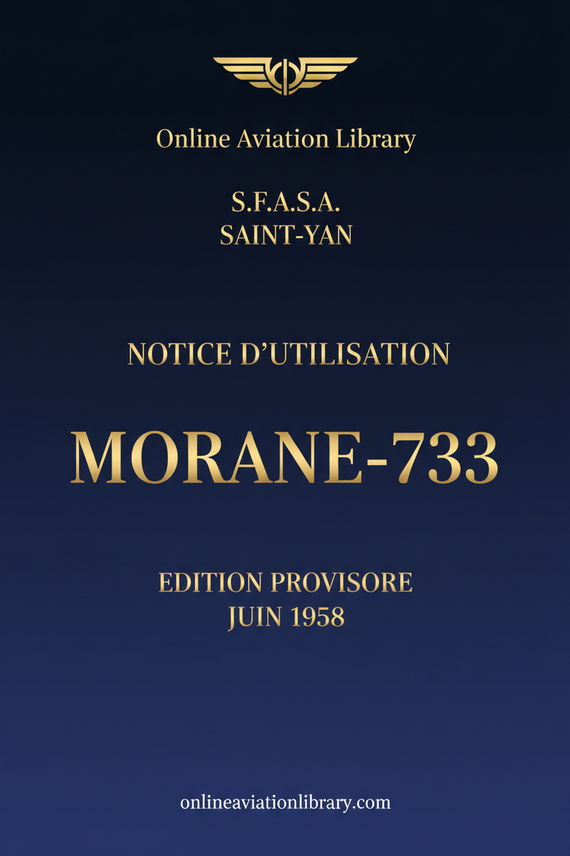 Morane-733 Standard Cover Page