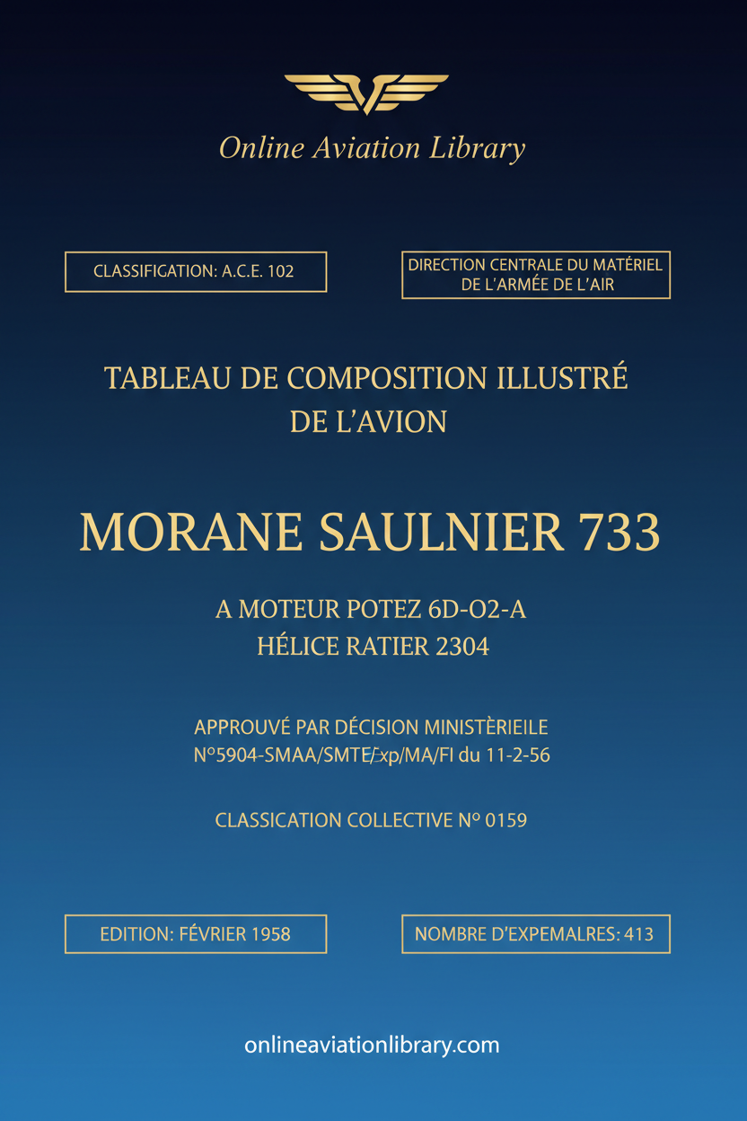 Morane Saulnier 733 IPC Standard Cover Page
