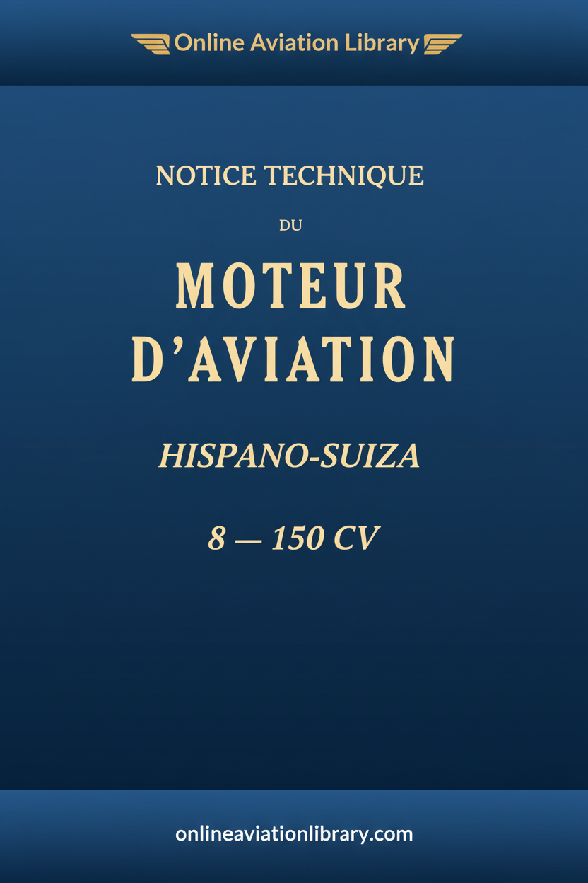 Moteur d'Aviation Hispano-Suiza 8 — 150 CV