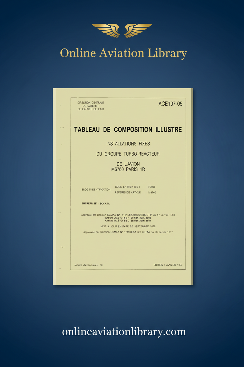 MS 760 Paris 1R Turbo-Reacteur Installations Standard Cover Page 2