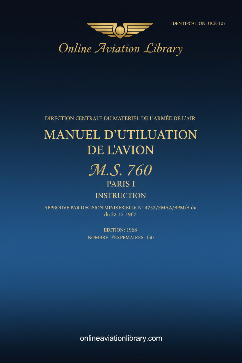 MS 760 Paris I Manuel d'Utilisation Planches Standard Cover Page