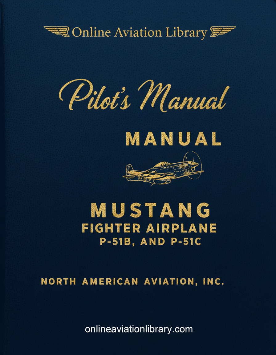 Mustang P-51B/C Pilot's Manual Cover Page