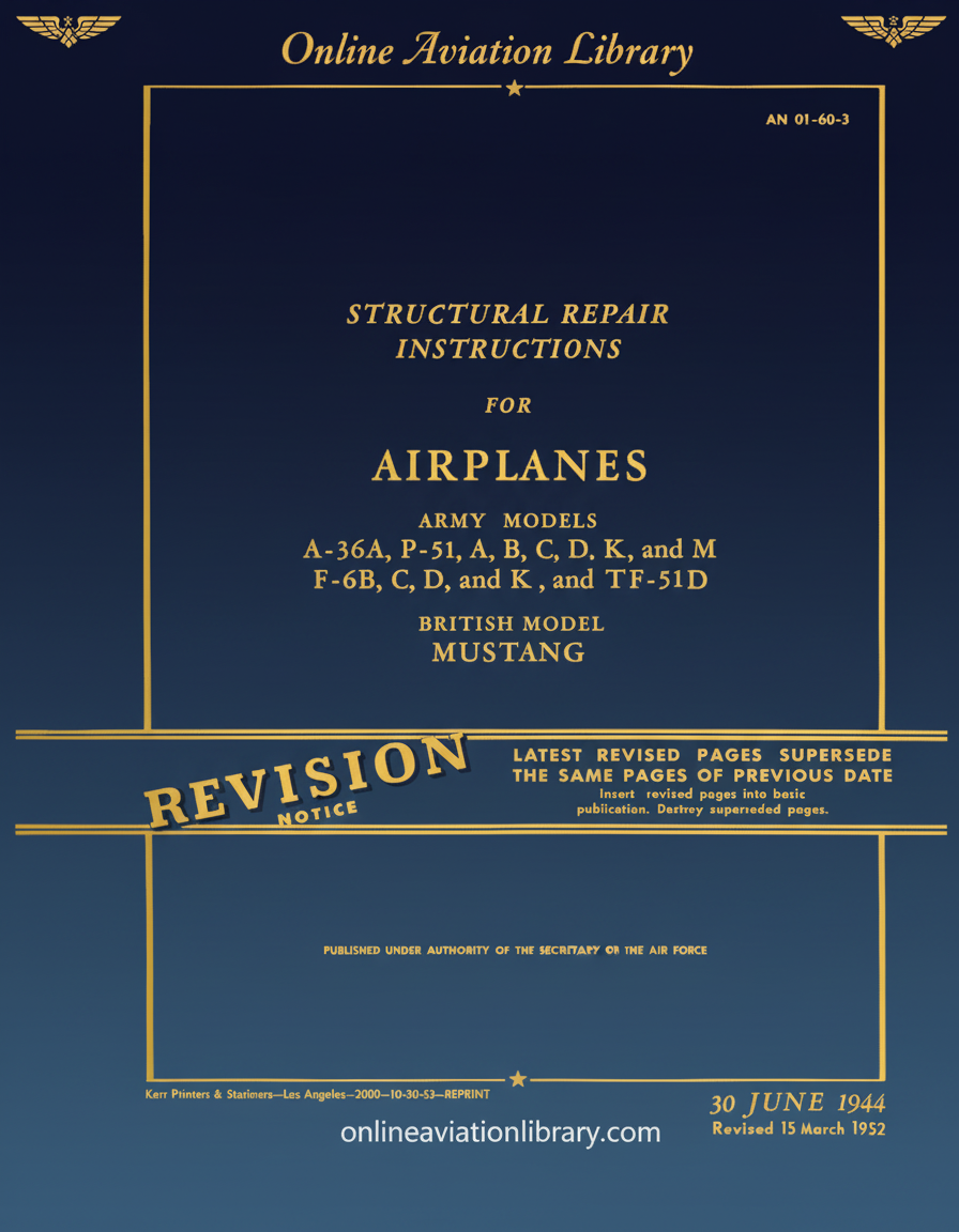 Mustang Structural Repair Instructions Cover Page
