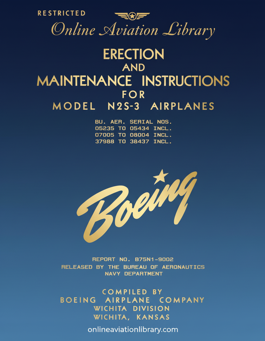 N2S-3 Airplanes Erection and Maintenance Instructions Cover