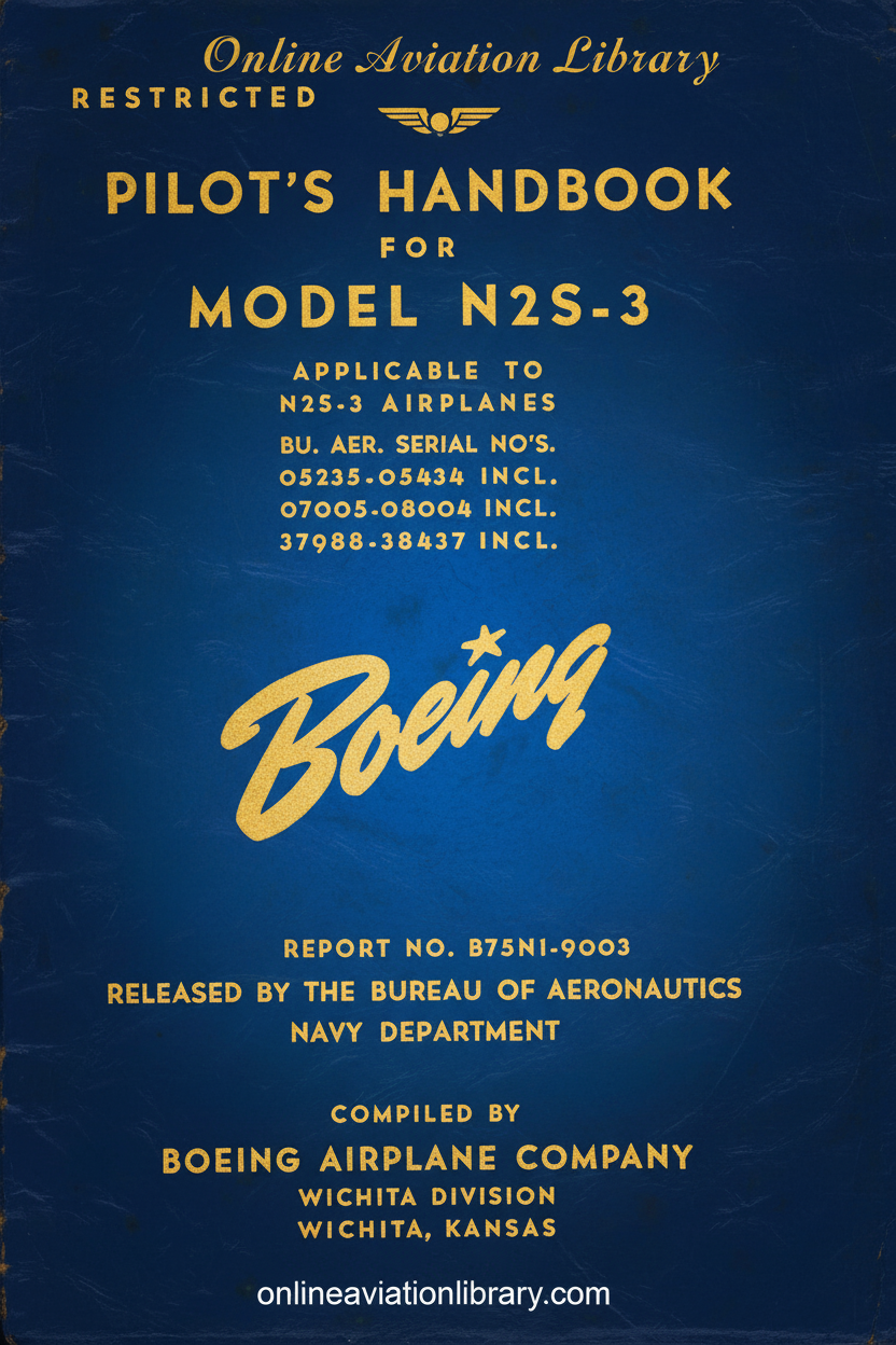 N2S-3 Boeing Pilot's Handbook Cover