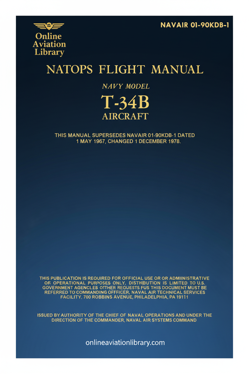 NATOPS Flight Manual Navy Model T-34B Cover