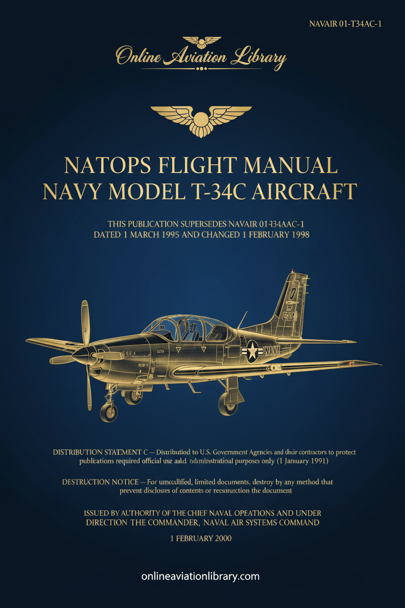 NATOPS Flight Manual Navy Model T-34C Cover