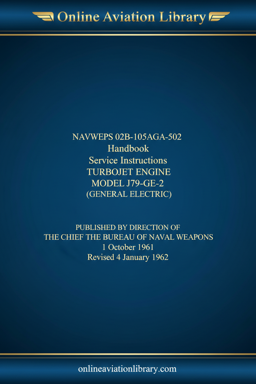 NAVWEPS 02B-105AGA-502 J79-GE-2 Cover Page