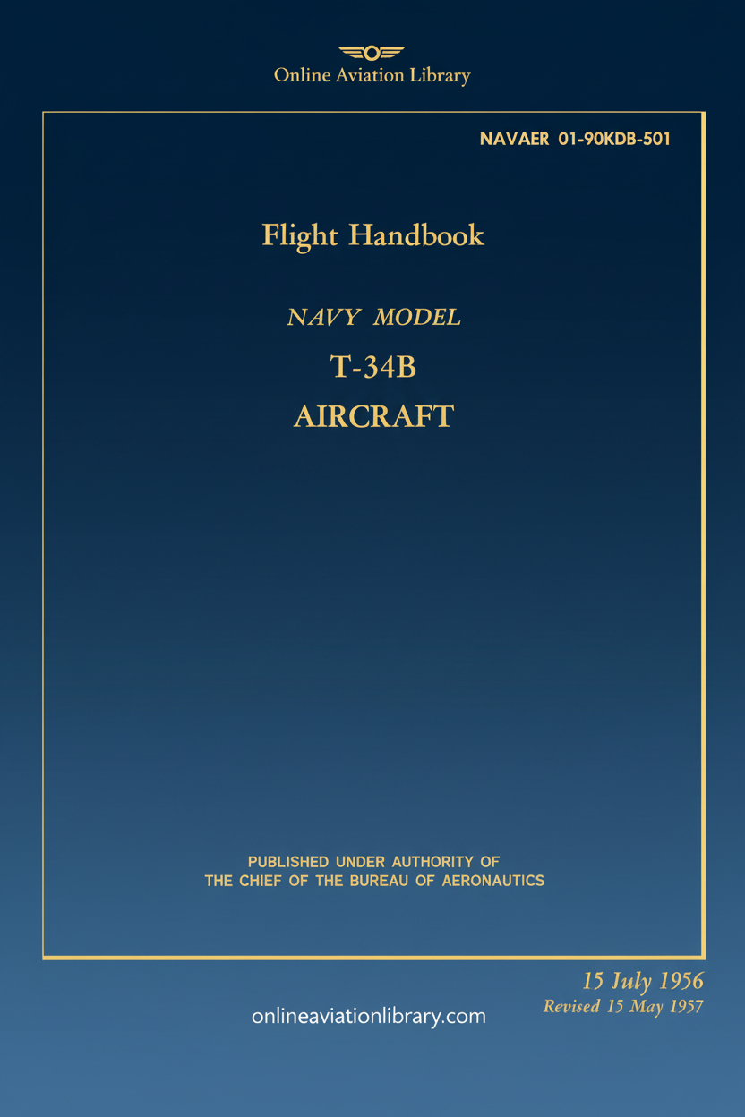 Navy Model T-34B Flight Handbook Cover