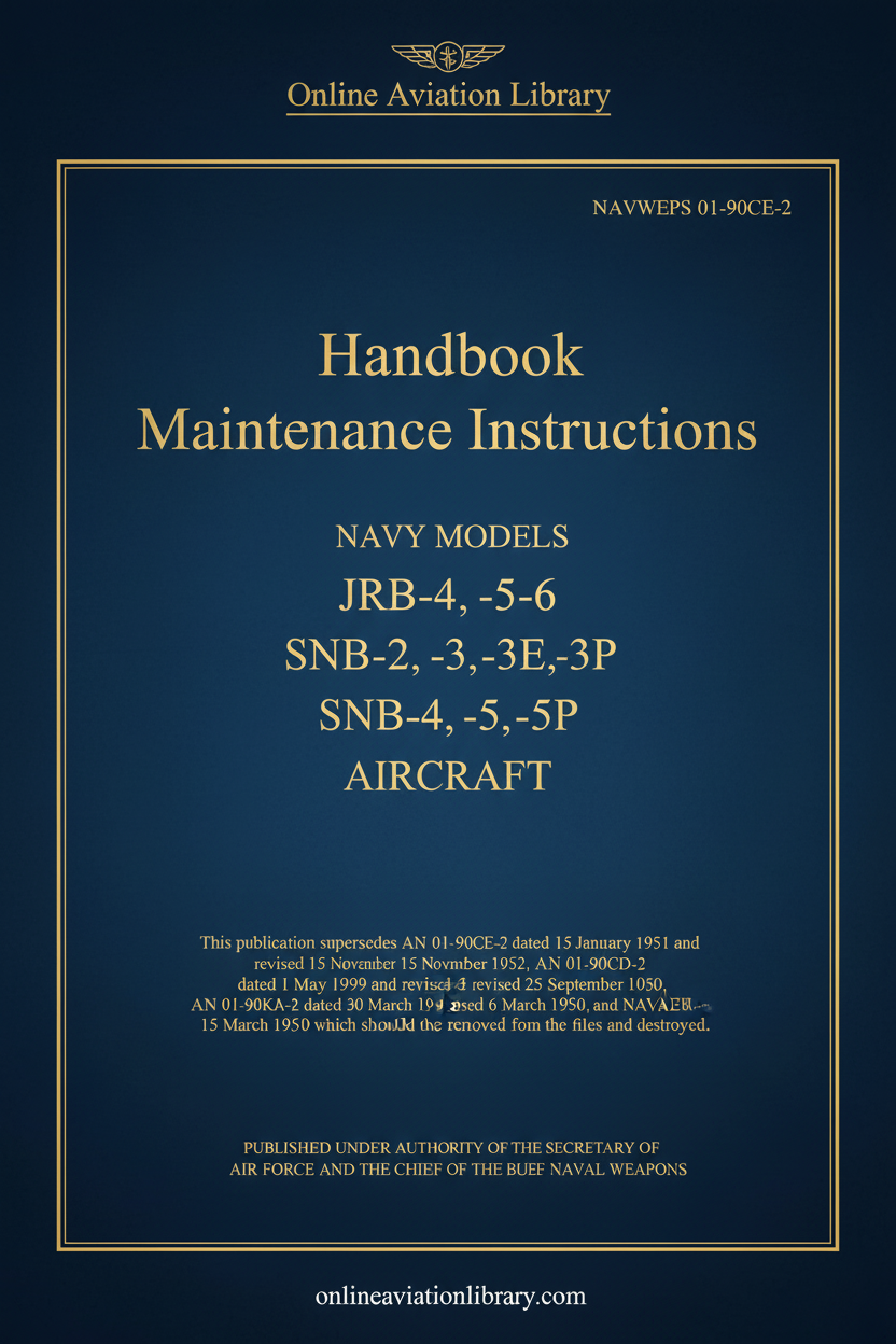 Navy Models JRB SNB Handbook Maintenance Instructions Cover