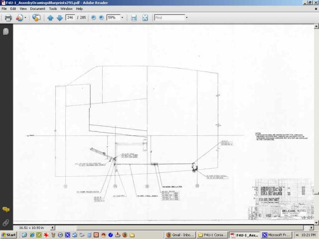 Vought F4U-1 & F4U-4 Corsair Aircraft Blueprints Assembly Drawings - Digital Download