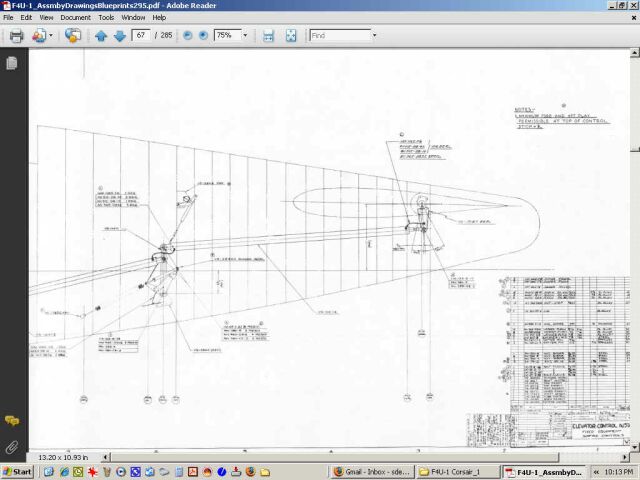 Vought F4U-1 & F4U-4 Corsair Aircraft Blueprints Assembly Drawings - Digital Download