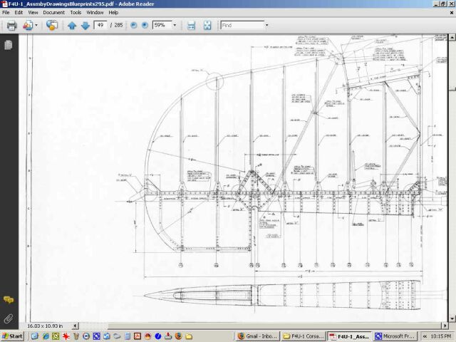 Vought F4U-1 & F4U-4 Corsair Aircraft Blueprints Assembly Drawings - Digital Download