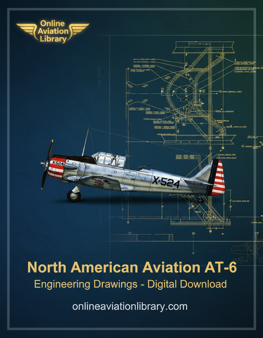 North American Aviation AT-6 Aircraft Blueprints Banner