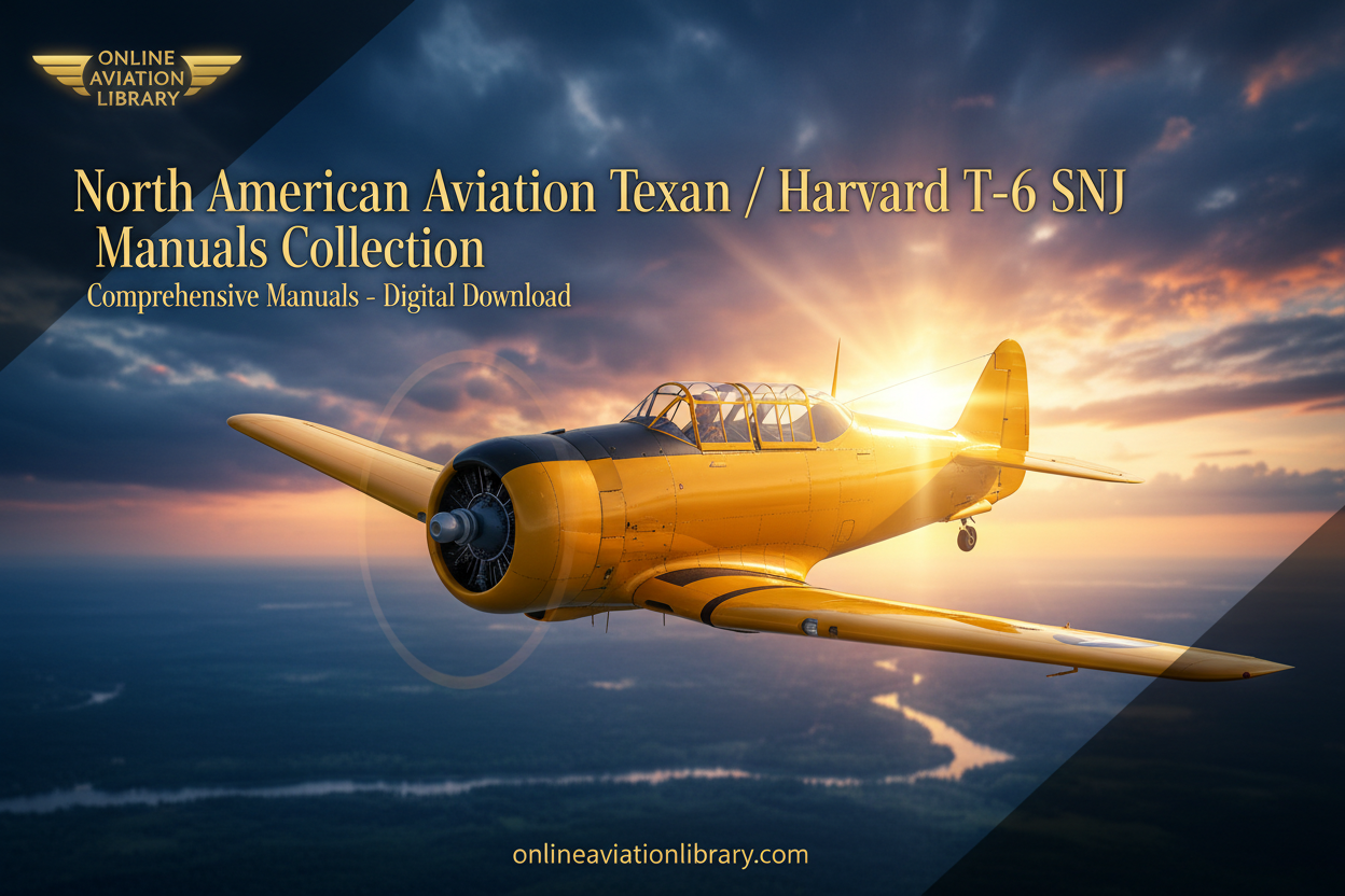 North American Aviation Texan / Harvard T-6 SNJ Aircraft Manuals Collection  - Digital Download North American Harvard T-6 Extraordinary Banner