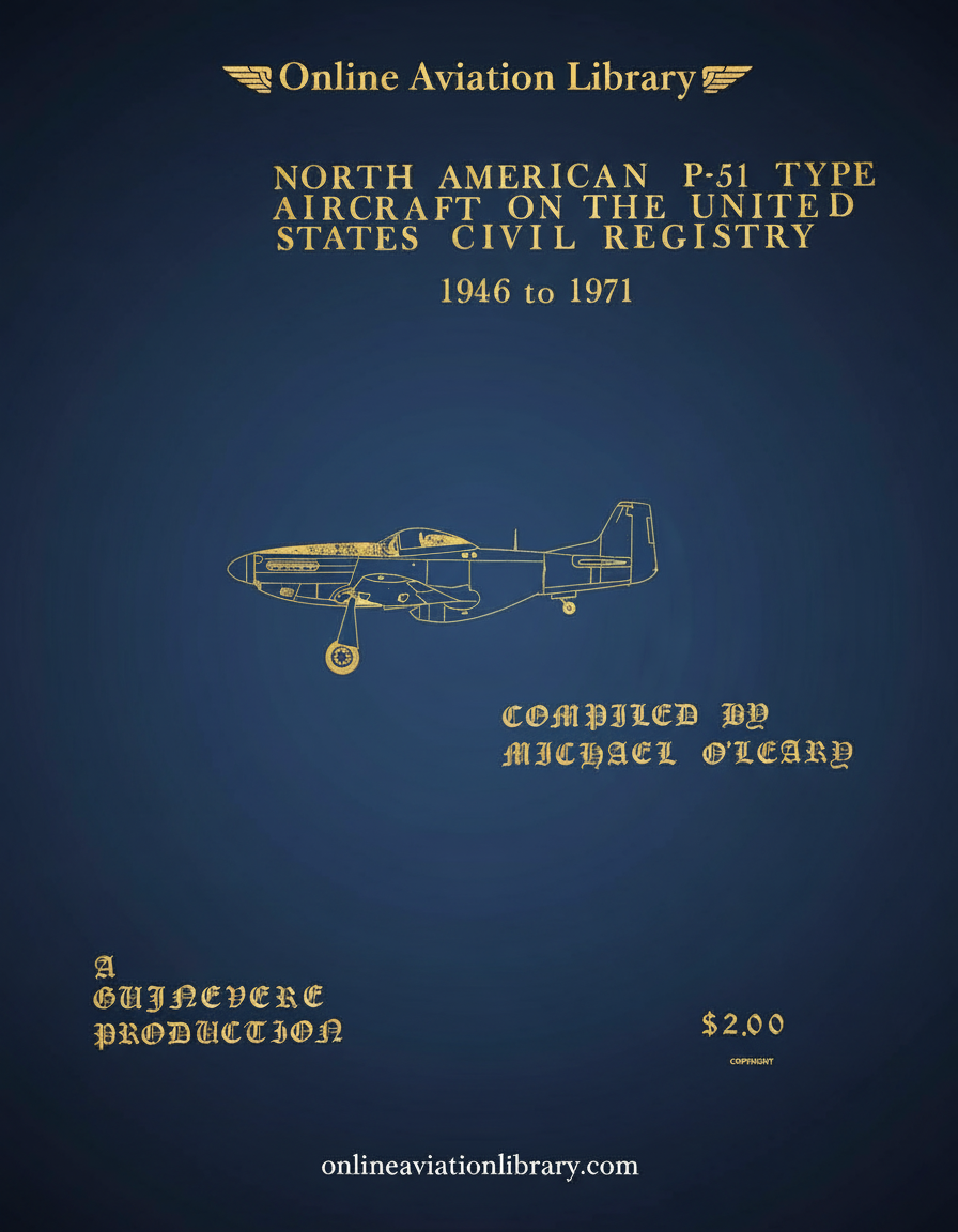 North American P-51 Type Aircraft Civil Registry Cover Page