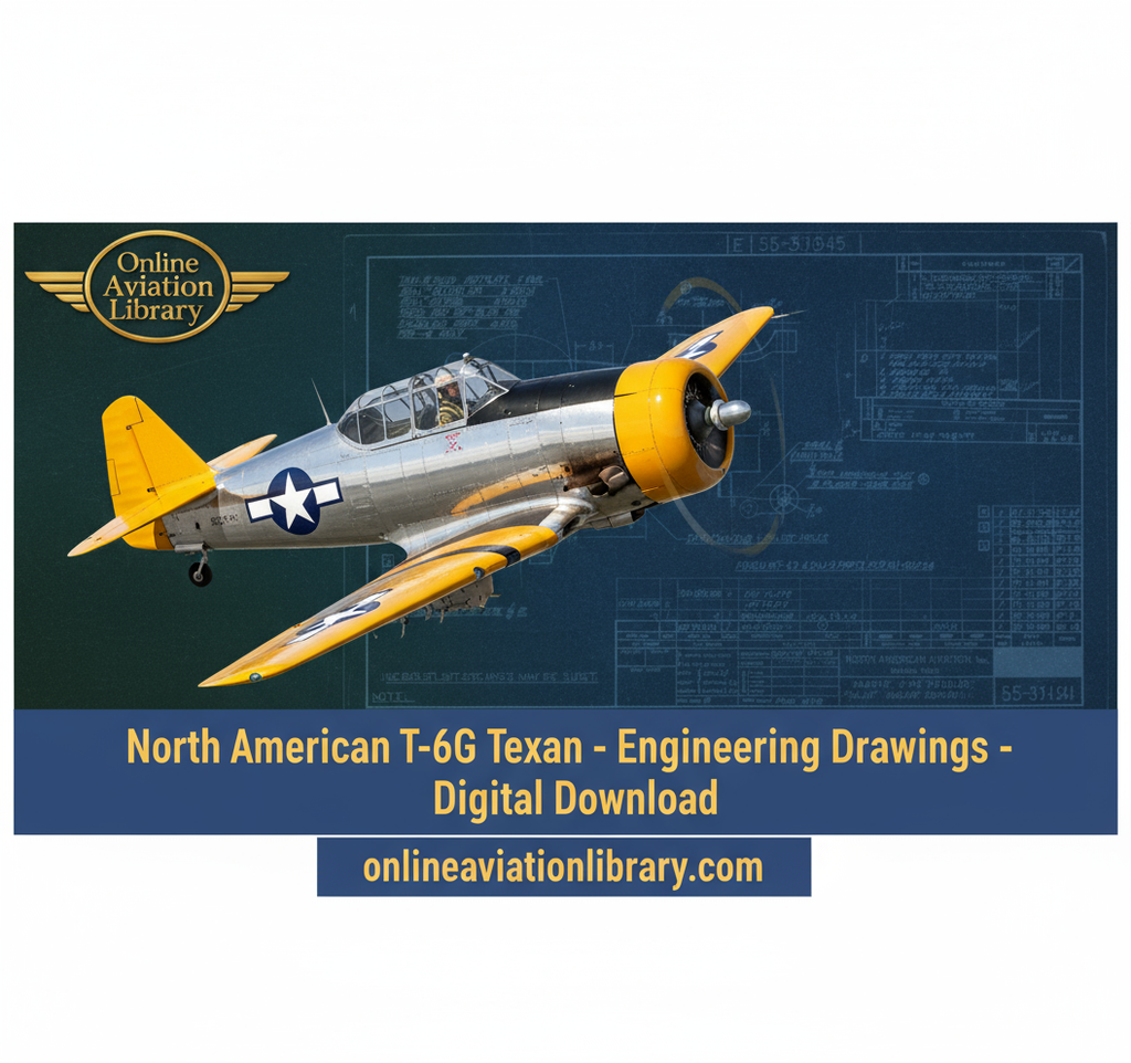 North American T-6G Texan Engineering Drawings Promotional Banner