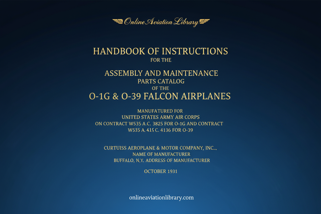 O-1G & O-39 Falcon Manual Cover Page