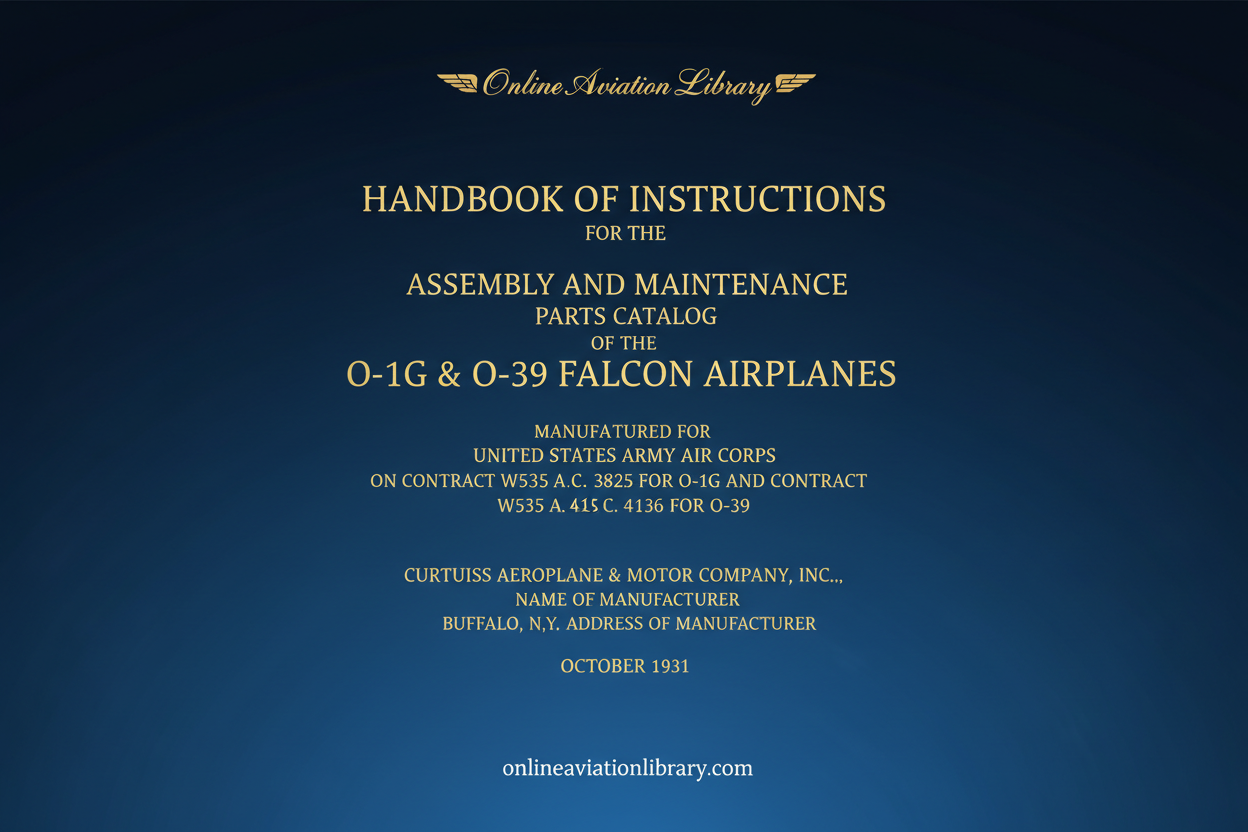 O-1G & O-39 Falcon Manual Cover Page