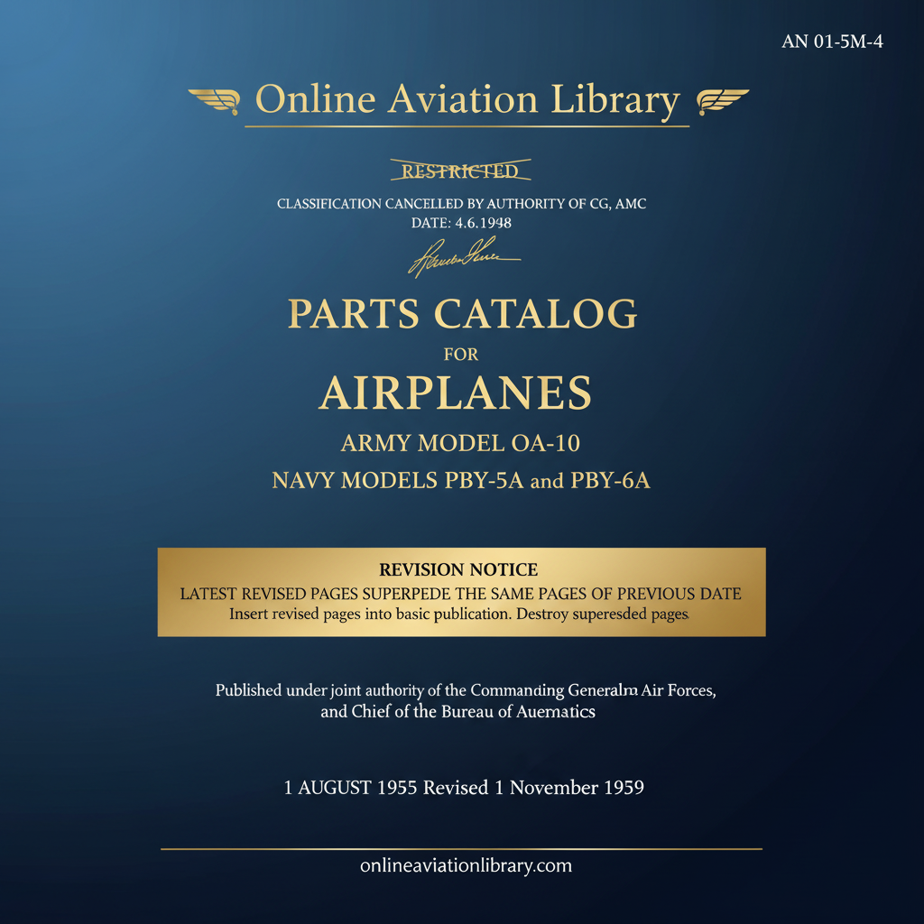 OA-10/PBY-5A/PBY-6A Parts Catalog Cover Page