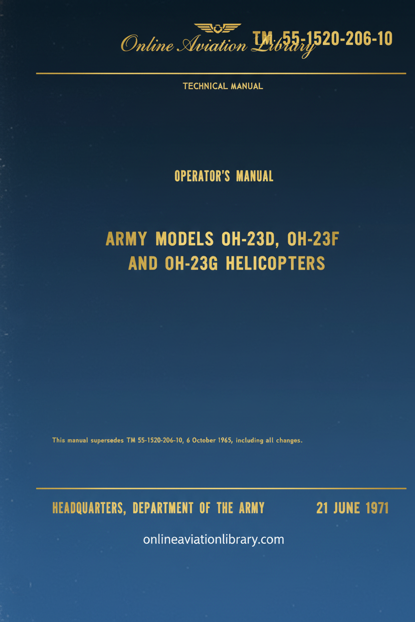 OH-23 Hiller Operator's Manual Cover Page