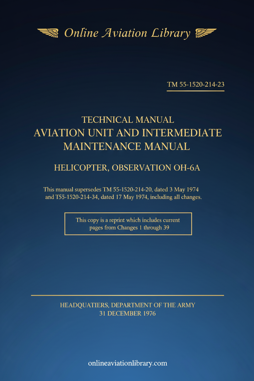 OH-6A Aviation Unit and Intermediate Maintenance Manual Cover Page