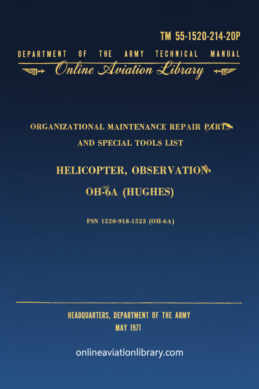 OH-6A Organizational Maintenance Parts Manual Cover Page
