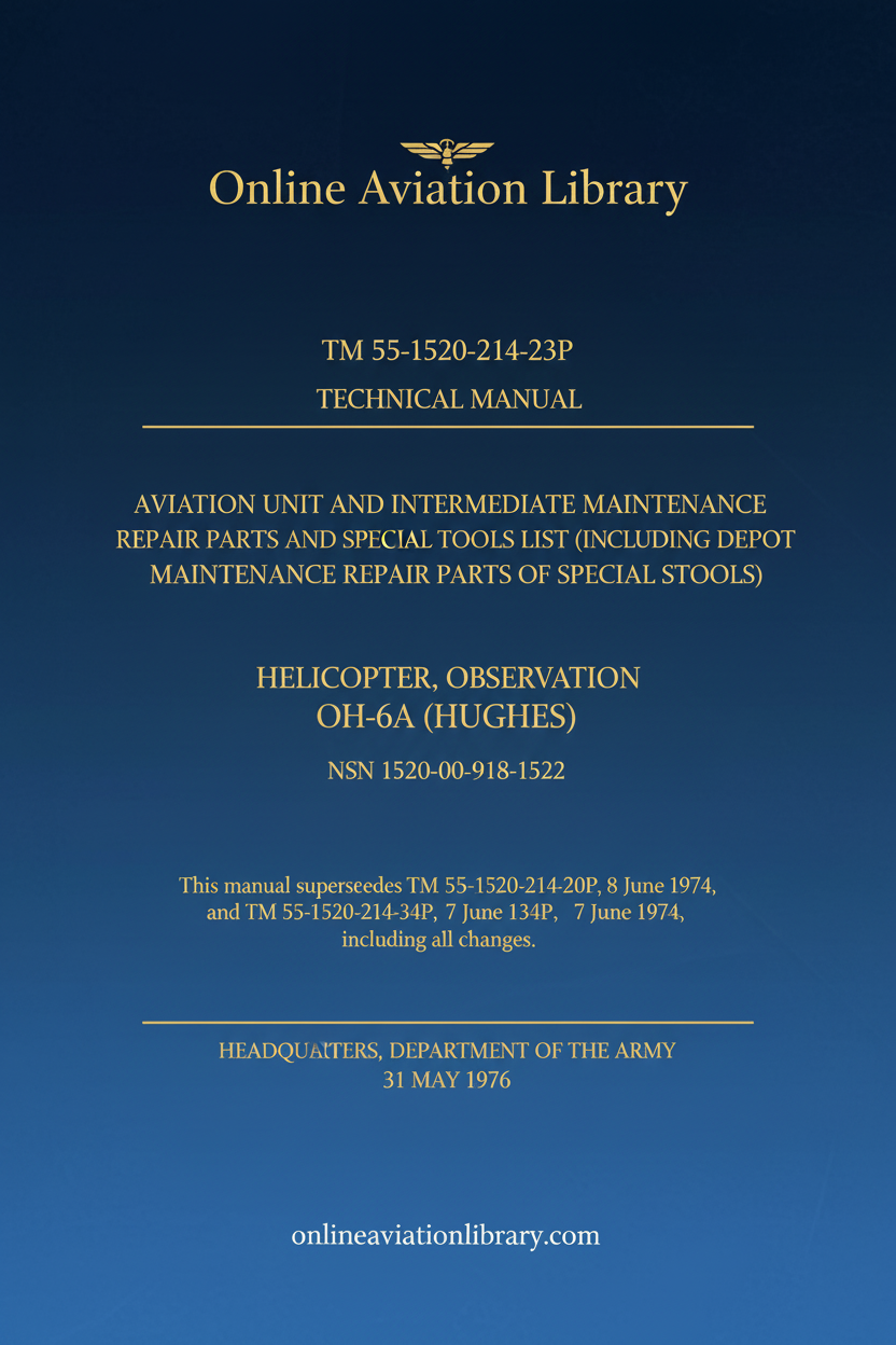 OH-6A Parts Manual Cover Page