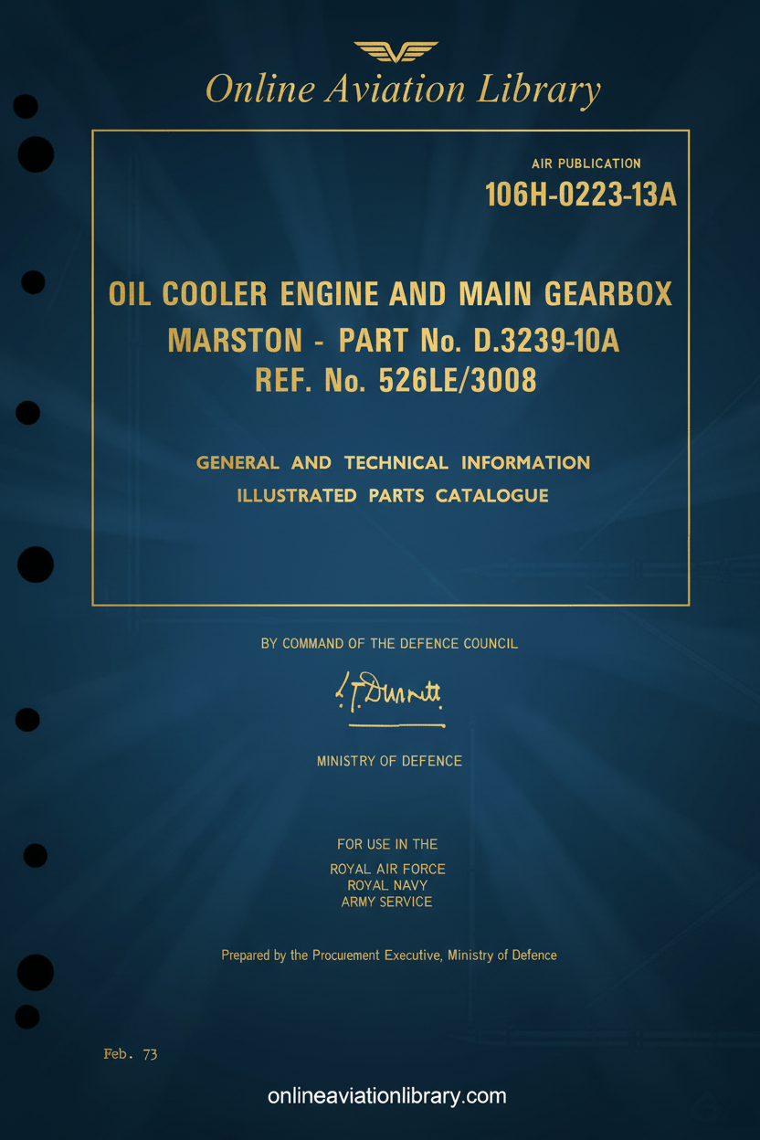 Oil Cooler Cover Page