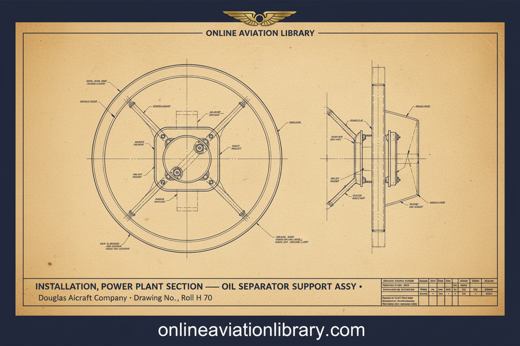 Oil Separator Support Assembly Power Plant H70