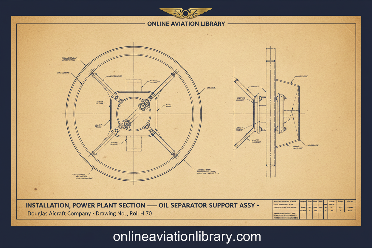 Oil Separator Support Assembly Power Plant H70