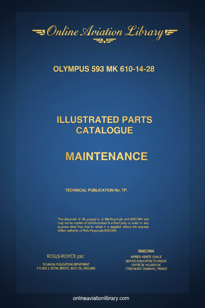Olympus 593 Illustrated Parts Catalogue Cover Page