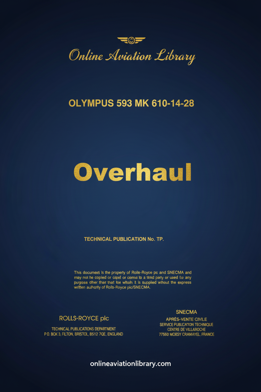Olympus 593 Overhaul Manual Cover Page