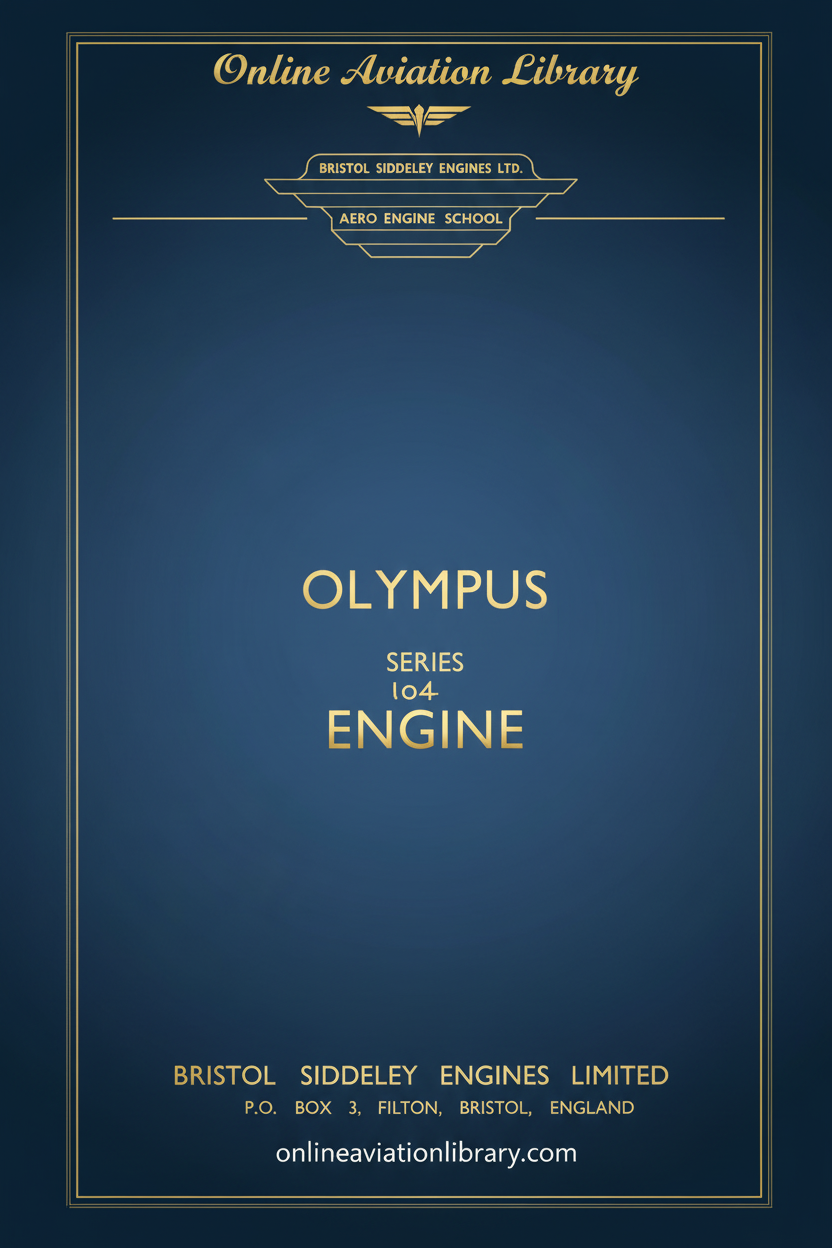 Olympus Series 104 Engine Manual Cover Page