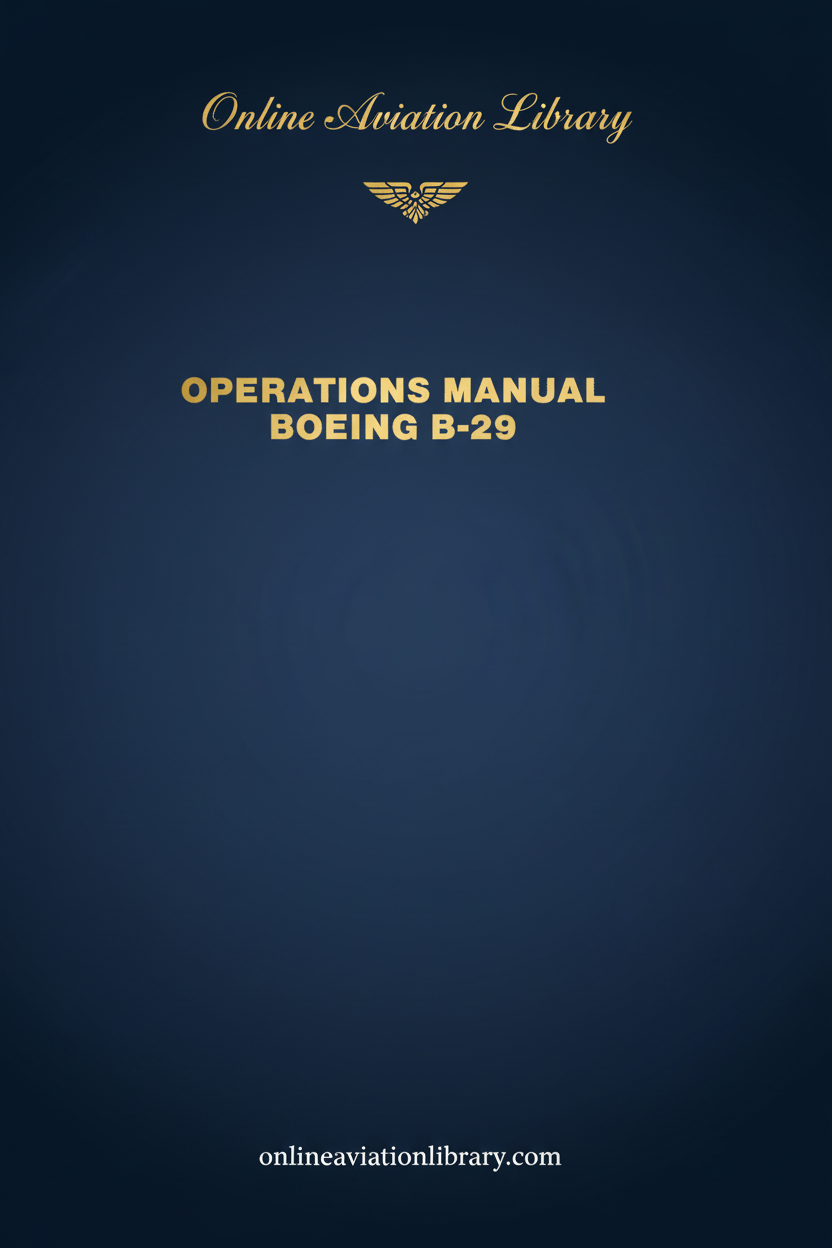 Operations Manual Boeing B-29 Cover Page - Redesigned