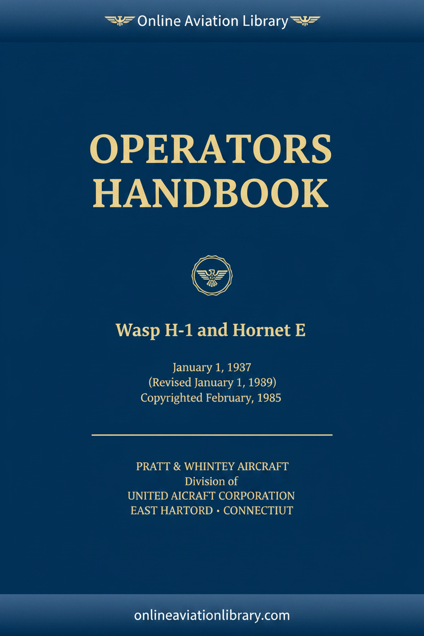 Operators Handbook Wasp H-1 Hornet E
