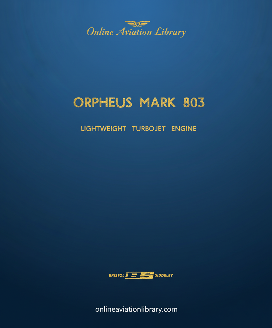 Orpheus Mark 803 Lightweight Turbojet Engine Cover
