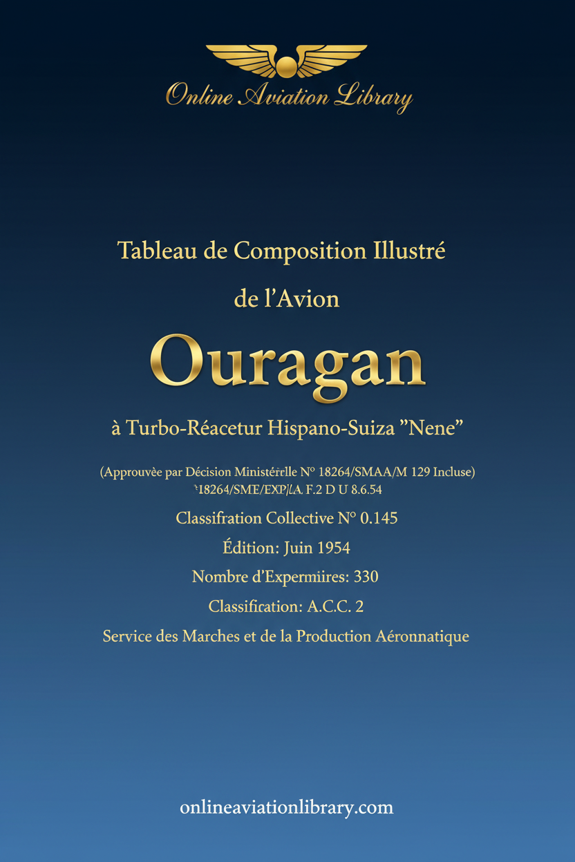 Ouragan Parts Manual Standard Cover Page
