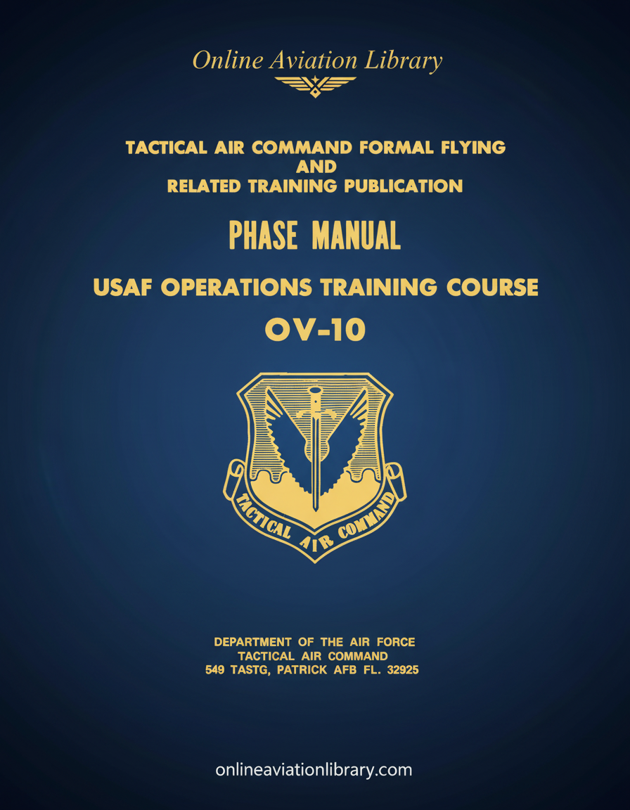 OV-10 USAF Operations Training Course Phase Manual Cover Page