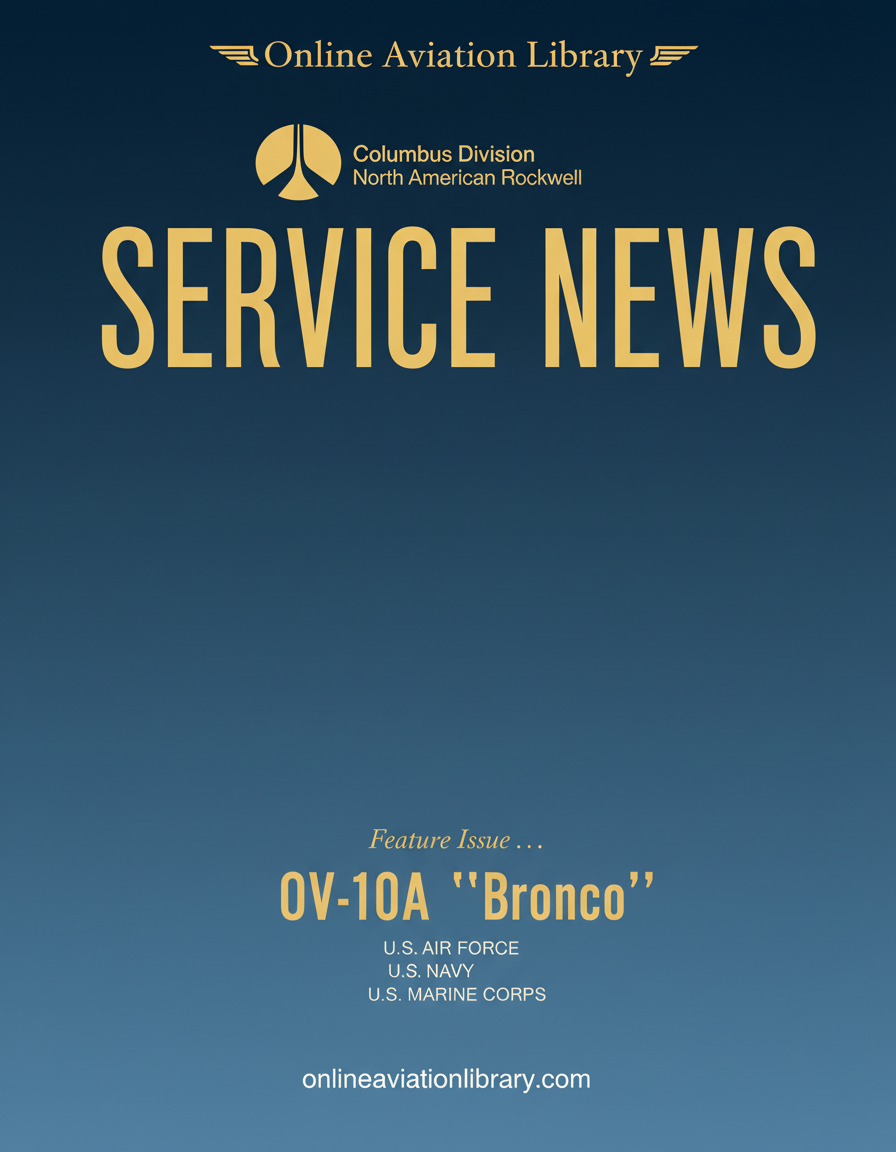 OV-10A Bronco Service News Cover Page