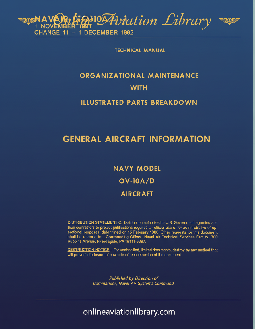 OV-10A/D General Aircraft Information Technical Manual Cover Page