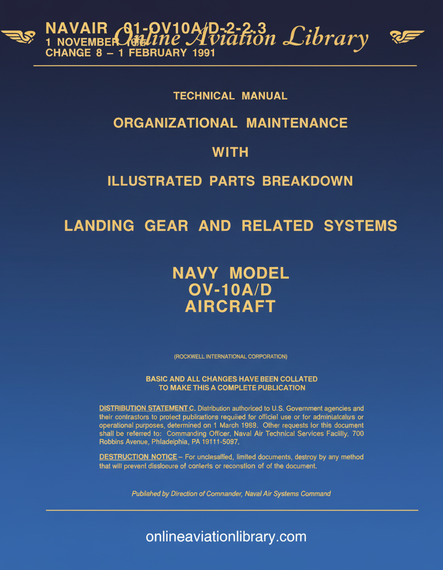 OV-10A/D Landing Gear and Related Systems Technical Manual Cover Page