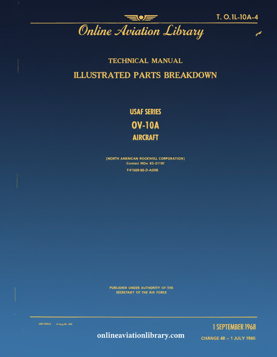 OV-10A Illustrated Parts Breakdown Cover Page