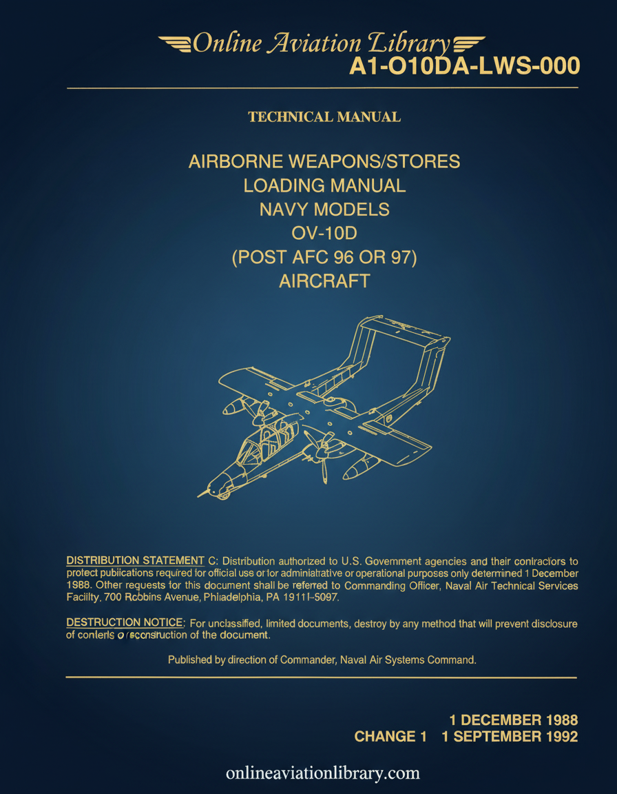 OV-10D Airborne Weapons/Stores Loading Manual Cover Page