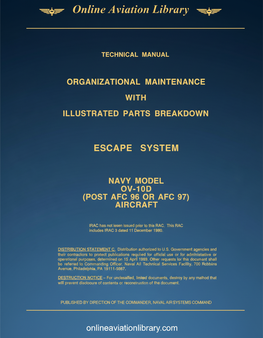 OV-10D Escape System Technical Manual Cover Page