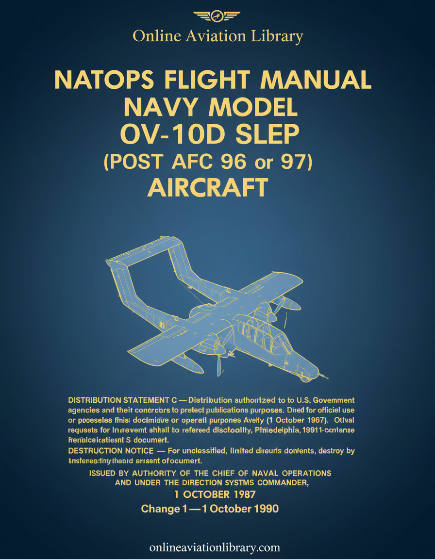 OV-10D SLEP NATOPS Flight Manual Cover Page