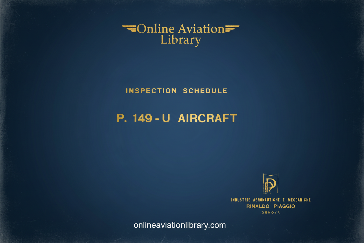 P.149-U Aircraft Inspection Schedule Cover Page