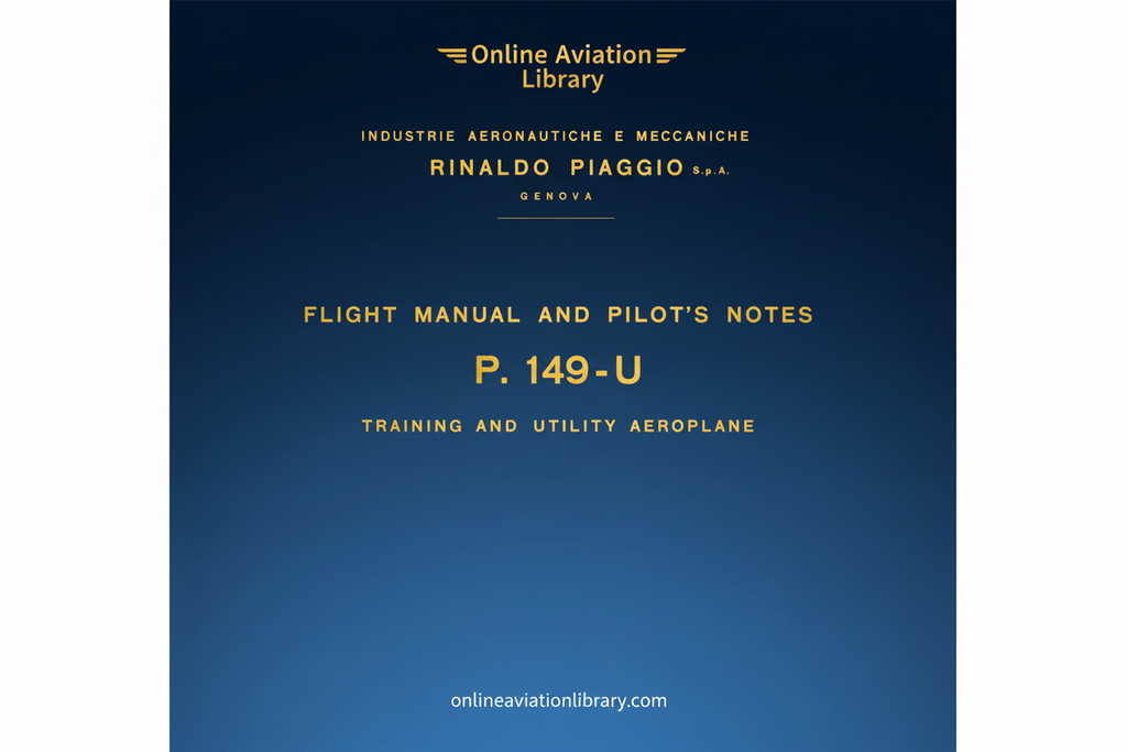 P.149-U Flight Manual and Pilot's Notes Cover Page